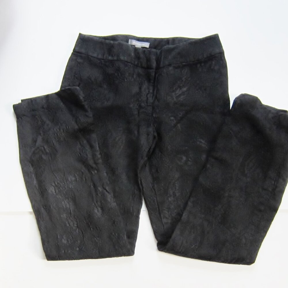 Patterned black slacks, size 0, Ann Taylor